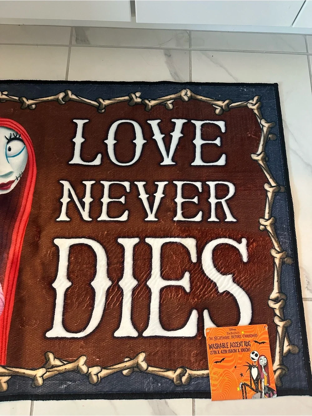 Disney Nightmare Before Christmas Love Never Dies Accent Rug 27x42